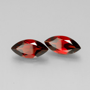 6.05 ct Red Almandine Garnet Stone, Natural Almandine Garnet in Marquise Facet Shape for Sale