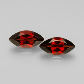 6.51 ct Red Almandine Garnet Gemstone, Almandine Garnet Gem in Marquise Facet Shape for Sale.