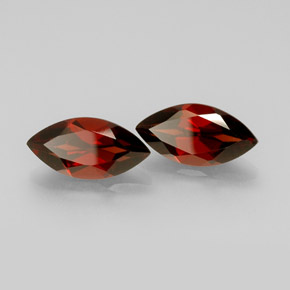 6.51 ct Red Almandine Garnet Stone, Natural Almandine Garnet in Marquise Facet Shape for Sale