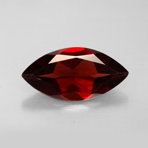 2.68 ct Red Almandine Garnet Gemstone, Almandine Garnet Gem in Marquise Facet Shape for Sale.