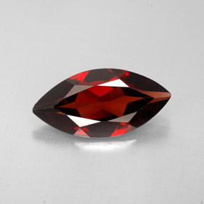 2.78 ct Red Almandine Garnet Gemstone, Almandine Garnet Gem in Marquise Facet Shape for Sale.