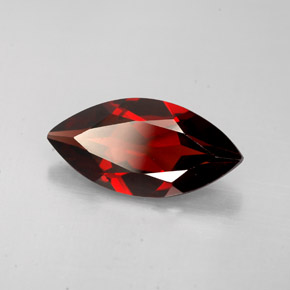 2.78 ct Red Almandine Garnet Stone, Natural Almandine Garnet in Marquise Facet Shape for Sale