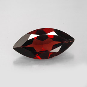 2.71 ct Red Almandine Garnet Gemstone, Almandine Garnet Gem in Marquise Facet Shape for Sale.