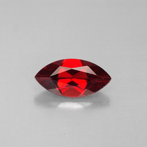 1.43 ct Red Almandine Garnet Gemstone, Almandine Garnet Gem in Marquise Facet Shape for Sale.