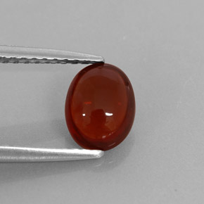 1.27 ct Red Almandine Garnet Gemstone, Almandine Garnet Gem in Oval Cabochon Shape for Sale.