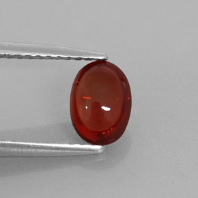 1.15 ct Red Almandine Garnet Gemstone, Almandine Garnet Gem in Oval Cabochon Shape for Sale.