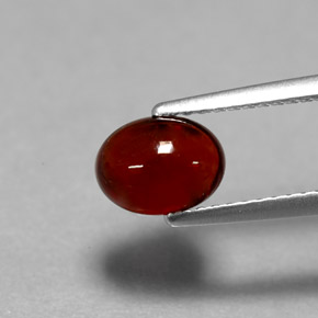 1.62 ct Red Almandine Garnet Gemstone, Almandine Garnet Gem in Oval Cabochon Shape for Sale.