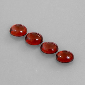4.62 ct Red Almandine Garnet Gemstone, Almandine Garnet Gem in Oval Cabochon Shape for Sale.