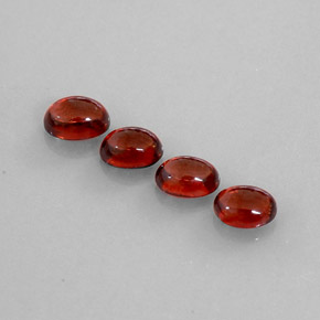 3.92 ct Red Almandine Garnet Gemstone, Almandine Garnet Gem in Oval Cabochon Shape for Sale.