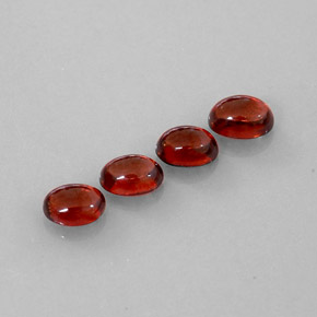 3.92 ct Red Almandine Garnet Stone, Natural Almandine Garnet in Oval Cabochon Shape for Sale