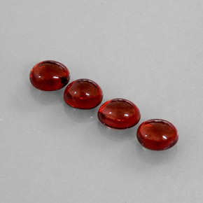 5.21 ct Red Almandine Garnet Gemstone, Almandine Garnet Gem in Oval Cabochon Shape for Sale.