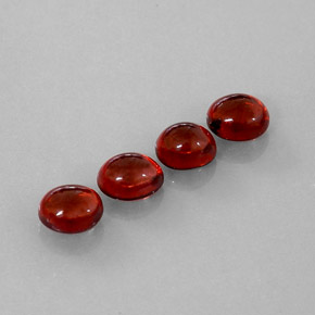 5.21 ct Red Almandine Garnet Stone, Natural Almandine Garnet in Oval Cabochon Shape for Sale