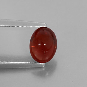 1.28 ct Red Almandine Garnet Gemstone, Almandine Garnet Gem in Oval Cabochon Shape for Sale.