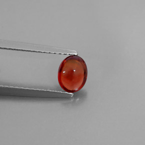 0.90 ct Red Almandine Garnet Gemstone, Almandine Garnet Gem in Oval Cabochon Shape for Sale.