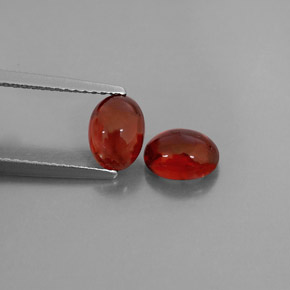 2.75 ct Red Almandine Garnet Gemstone, Almandine Garnet Gem in Oval Cabochon Shape for Sale.