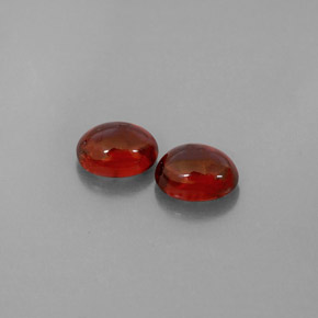 2.75 ct Red Almandine Garnet Stone, Natural Almandine Garnet in Oval Cabochon Shape for Sale
