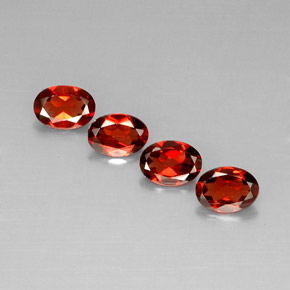3.32 ct Red Almandine Garnet Gemstone, Almandine Garnet Gem in Oval Facet Shape for Sale.