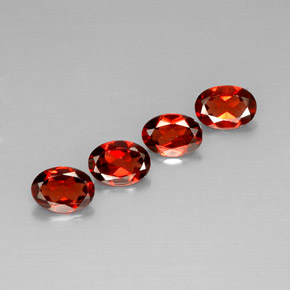 3.32 ct Red Almandine Garnet Stone, Natural Almandine Garnet in Oval Facet Shape for Sale