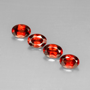 3.94 ct Red Almandine Garnet Gemstone, Almandine Garnet Gem in Oval Facet Shape for Sale.