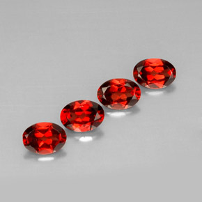 3.86 ct Red Almandine Garnet Gemstone, Almandine Garnet Gem in Oval Facet Shape for Sale.