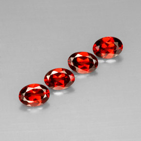 3.66 ct Red Almandine Garnet Gemstone, Almandine Garnet Gem in Oval Facet Shape for Sale.