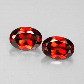 1.93 ct Red Almandine Garnet Gemstone, Almandine Garnet Gem in Oval Facet Shape for Sale.