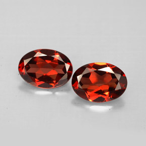 1.77 ct Red Almandine Garnet Gemstone, Almandine Garnet Gem in Oval Facet Shape for Sale.