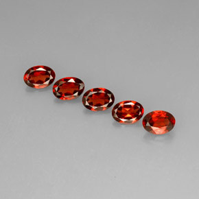 4.35 ct Red Almandine Garnet Gemstone, Almandine Garnet Gem in Oval Facet Shape for Sale.