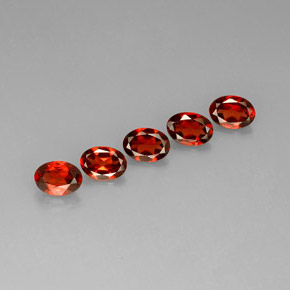 4.35 ct Red Almandine Garnet Stone, Natural Almandine Garnet in Oval Facet Shape for Sale