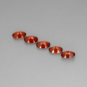 Almandine Garnet Gemstone in 7 x 5 mm (calibrated) Size for Sale, Almandine Garnet Stone in Red Color