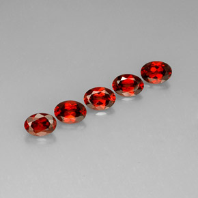 5.06 ct Red Almandine Garnet Gemstone, Almandine Garnet Gem in Oval Facet Shape for Sale.