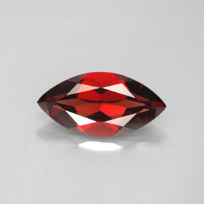 3.18 ct Red Almandine Garnet Gemstone, Almandine Garnet Gem in Marquise Facet Shape for Sale.