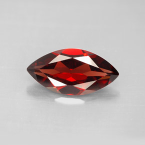 2.94 ct Red Almandine Garnet Gemstone, Almandine Garnet Gem in Marquise Facet Shape for Sale.