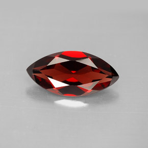2.98 ct Red Almandine Garnet Gemstone, Almandine Garnet Gem in Marquise Facet Shape for Sale.