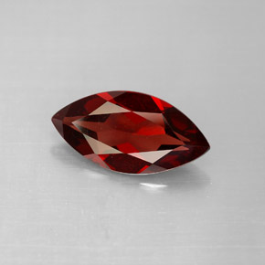 2.73 ct Red Almandine Garnet Gemstone, Almandine Garnet Gem in Marquise Facet Shape for Sale.