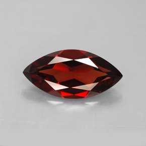 2.80 ct Red Almandine Garnet Gemstone, Almandine Garnet Gem in Marquise Facet Shape for Sale.