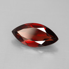 3.06 ct Red Almandine Garnet Stone, Natural Almandine Garnet in Marquise Facet Shape for Sale