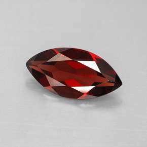 2.98 ct Red Almandine Garnet Gemstone, Almandine Garnet Gem in Marquise Facet Shape for Sale.