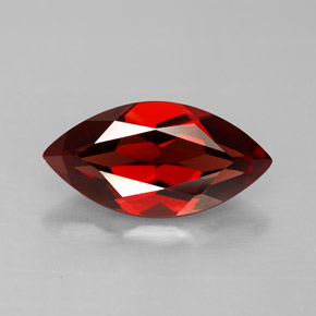 3.16 ct Red Almandine Garnet Gemstone, Almandine Garnet Gem in Marquise Facet Shape for Sale.