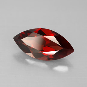 3.16 ct Red Almandine Garnet Stone, Natural Almandine Garnet in Marquise Facet Shape for Sale