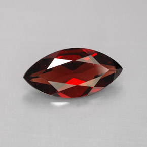 2.84 ct Red Almandine Garnet Gemstone, Almandine Garnet Gem in Marquise Facet Shape for Sale.