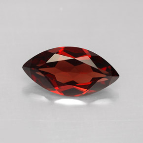 2.87 ct Red Almandine Garnet Gemstone, Almandine Garnet Gem in Marquise Facet Shape for Sale.