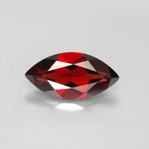 3.04 ct Red Almandine Garnet Gemstone, Almandine Garnet Gem in Marquise Facet Shape for Sale.