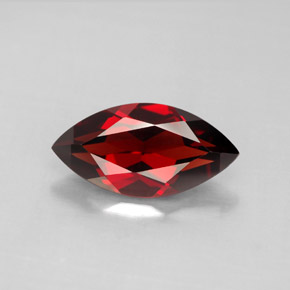 3.16 ct Red Almandine Garnet Gemstone, Almandine Garnet Gem in Marquise Facet Shape for Sale.