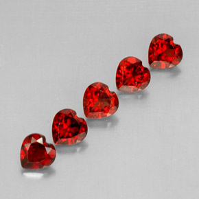 3.12 ct Red Almandine Garnet Gemstone, Almandine Garnet Gem in Heart Facet Shape for Sale.