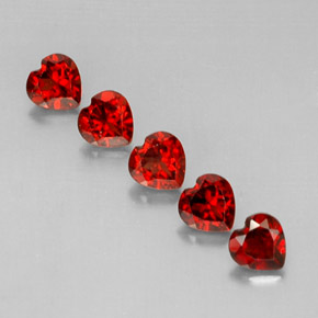 3.12 ct Red Almandine Garnet Stone, Natural Almandine Garnet in Heart Facet Shape for Sale