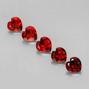 2.69 ct Red Almandine Garnet Gemstone, Almandine Garnet Gem in Heart Facet Shape for Sale.