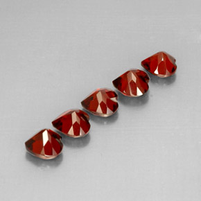 Almandine Garnet Gemstone in 5.3 x 5.2 mm Size for Sale, Almandine Garnet Stone in Deep Red Color