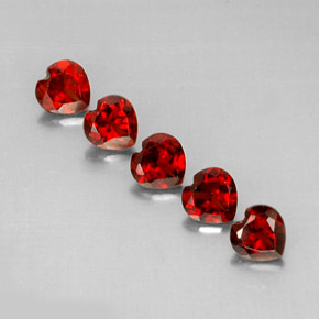 2.85 ct Red Almandine Garnet Gemstone, Almandine Garnet Gem in Heart Facet Shape for Sale.
