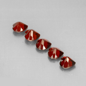 Almandine Garnet Gemstone in 5 x 5 mm (calibrated) Size for Sale, Almandine Garnet Stone in Deep Red Color